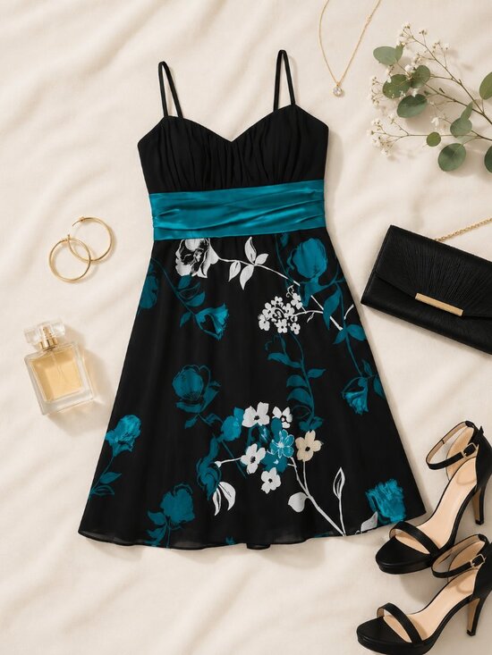 Speechless Dresses & Skirts - Speechless Teal Floral Fit & Flare Dress – Size Medium
